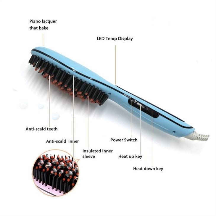 Hárþurrka Straightener Brush Curler Comb